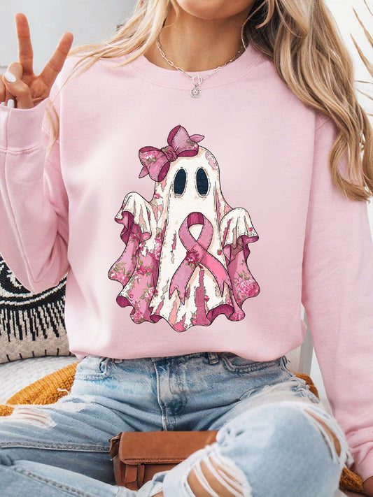 Women's Breast Cancer Ghost Sweatshirts