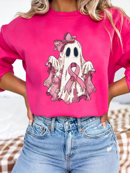 Women's Breast Cancer Ghost Sweatshirts