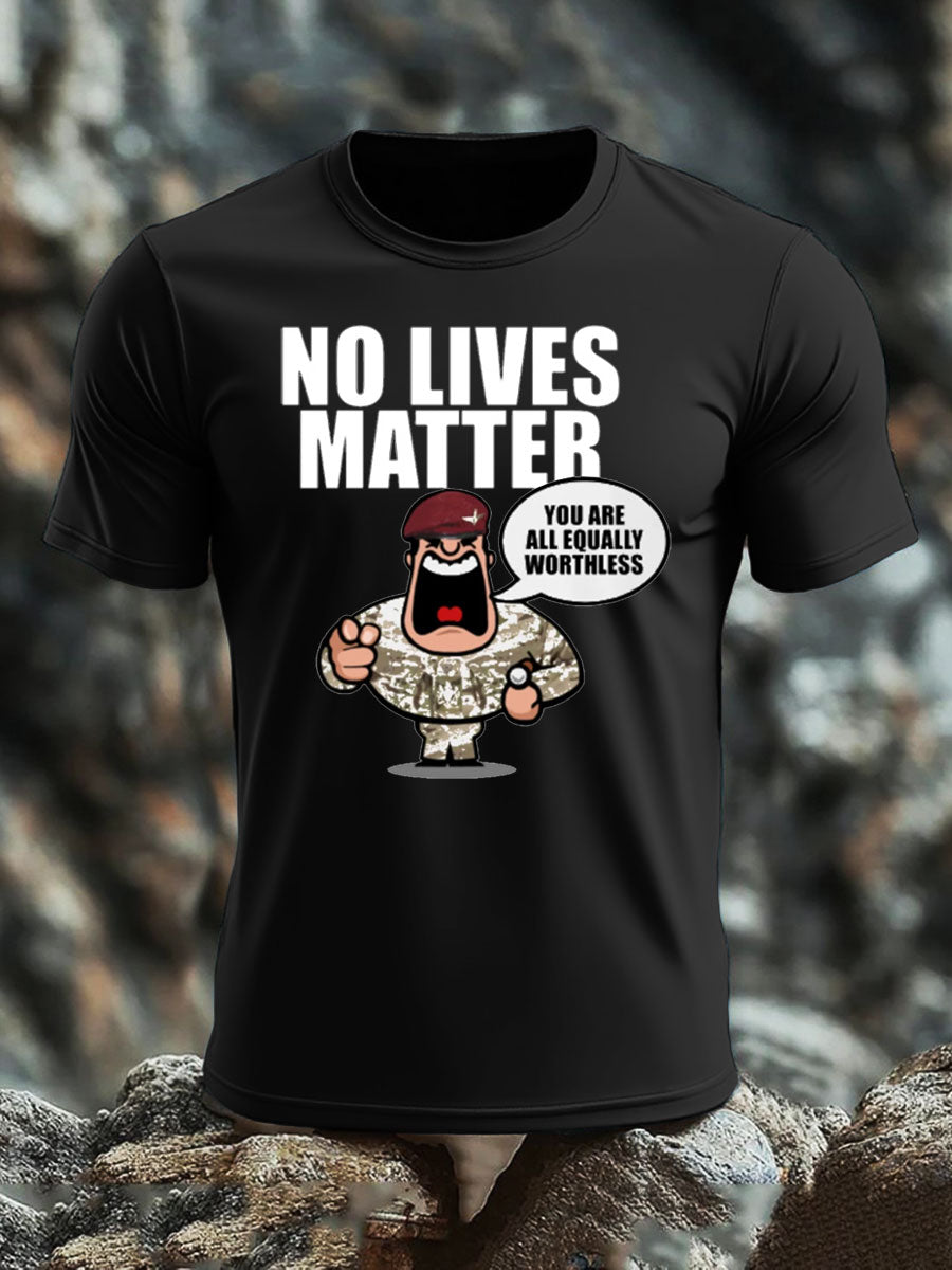 Men's British Veteran imitation cotton short-sleeved T-shirt