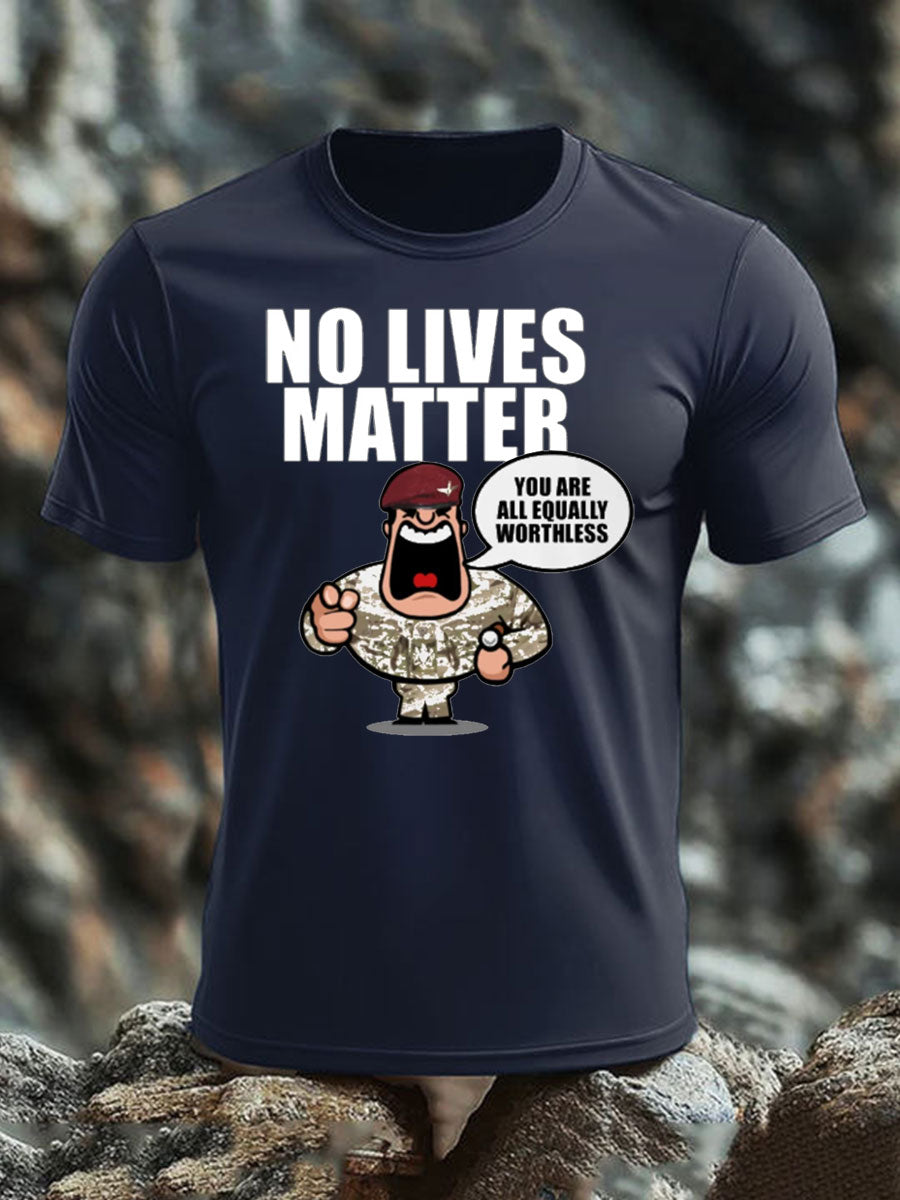 Men's British Veteran imitation cotton short-sleeved T-shirt