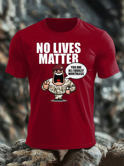 Men's British Veteran imitation cotton short-sleeved T-shirt