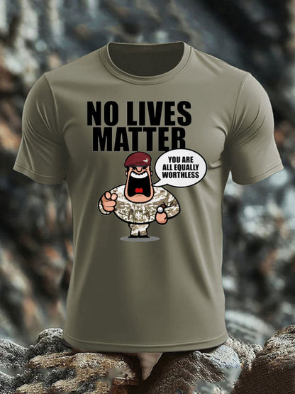 Men's British Veteran imitation cotton short-sleeved T-shirt