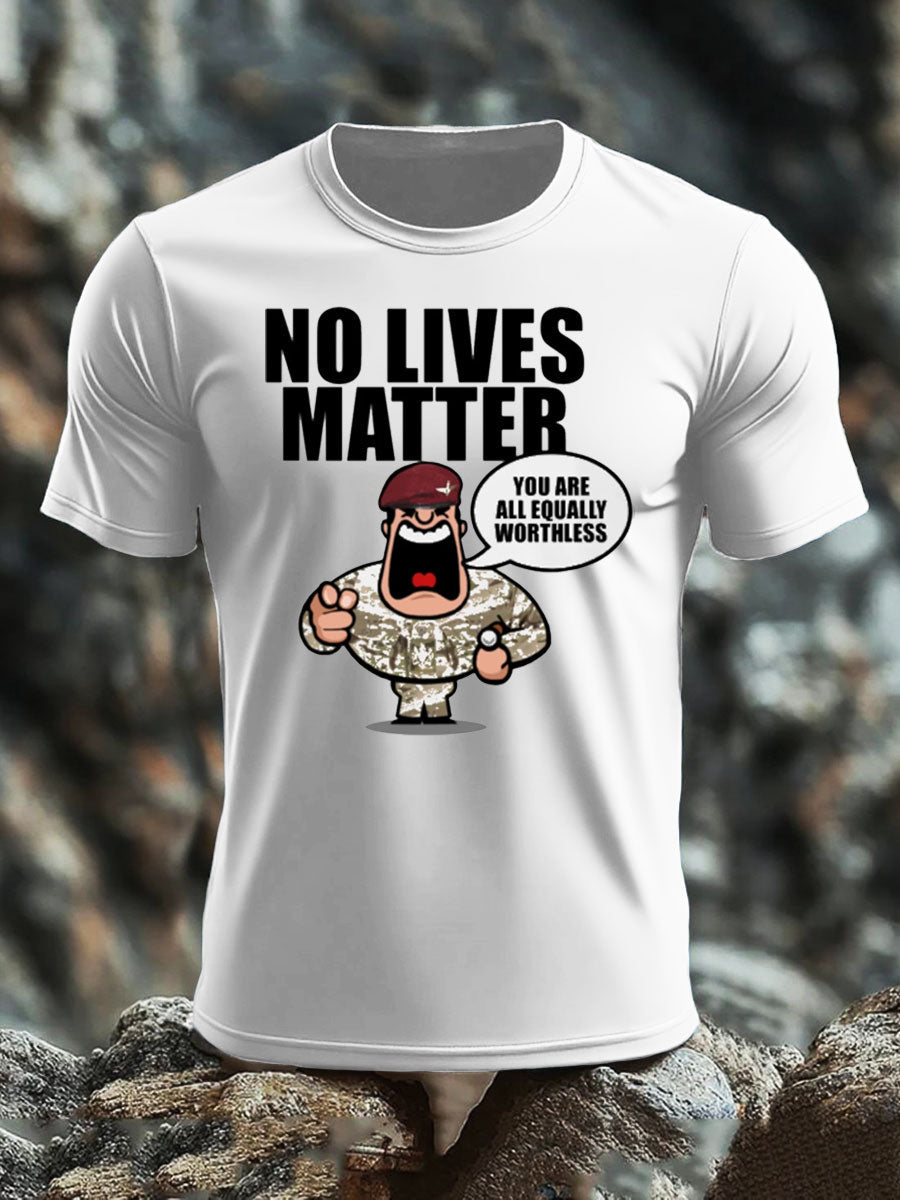 Men's British Veteran imitation cotton short-sleeved T-shirt