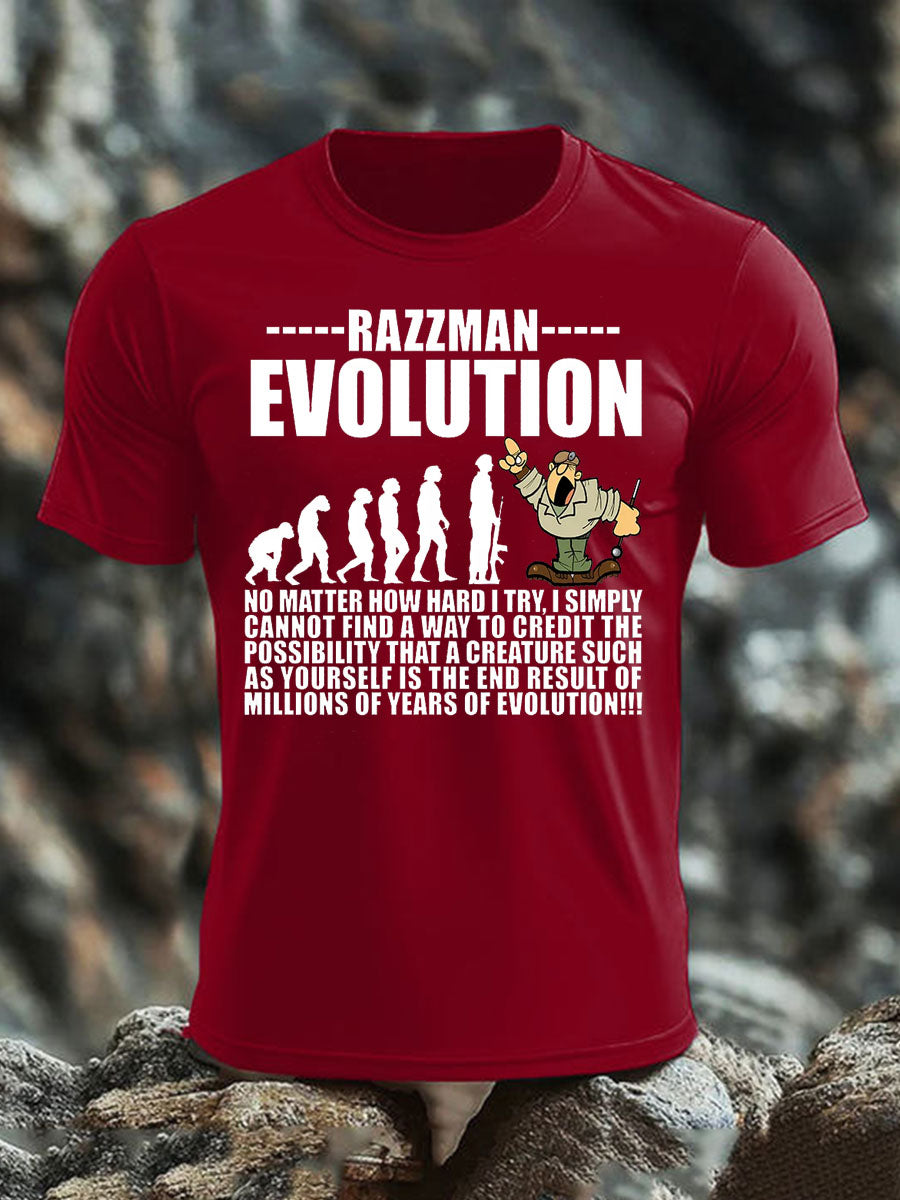 Men's British Veteran imitation cotton short-sleeved T-shirt