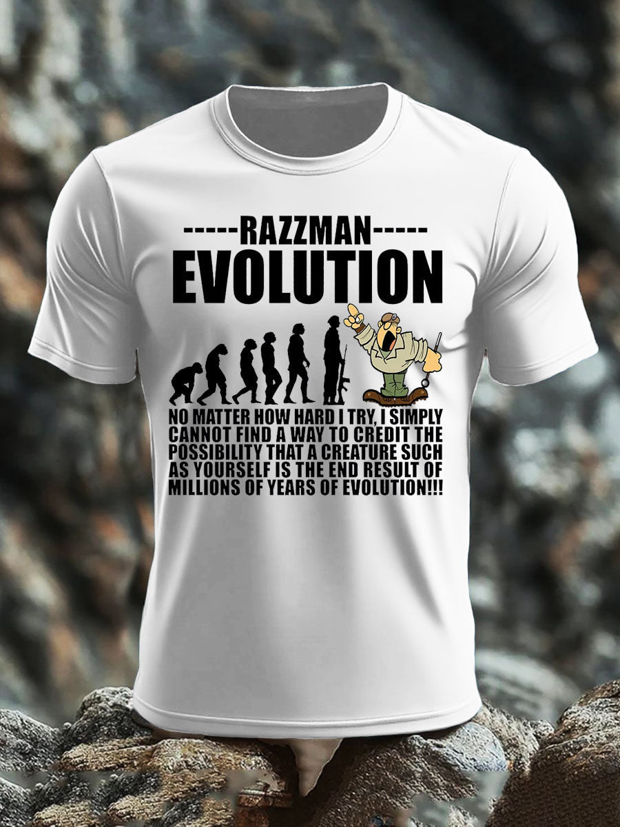 Men's British Veteran imitation cotton short-sleeved T-shirt