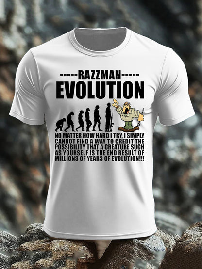 Men's British Veteran imitation cotton short-sleeved T-shirt