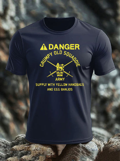 Men's British Veteran imitation cotton short-sleeved T-shirt