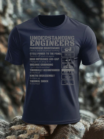 Men's British Veteran imitation cotton short-sleeved T-shirt