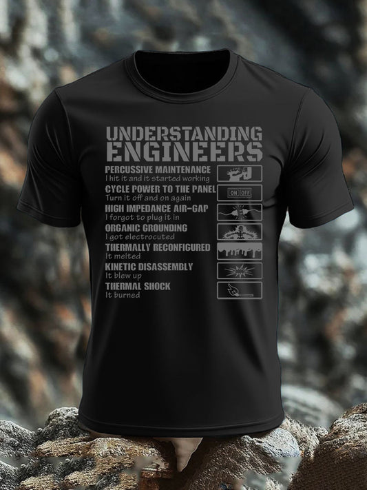 Men's British Veteran imitation cotton short-sleeved T-shirt