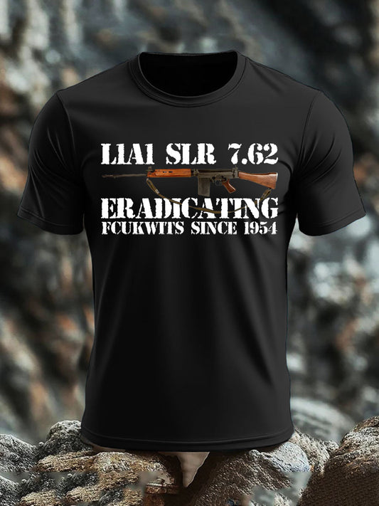 Men's British Veteran imitation cotton short-sleeved T-shirt