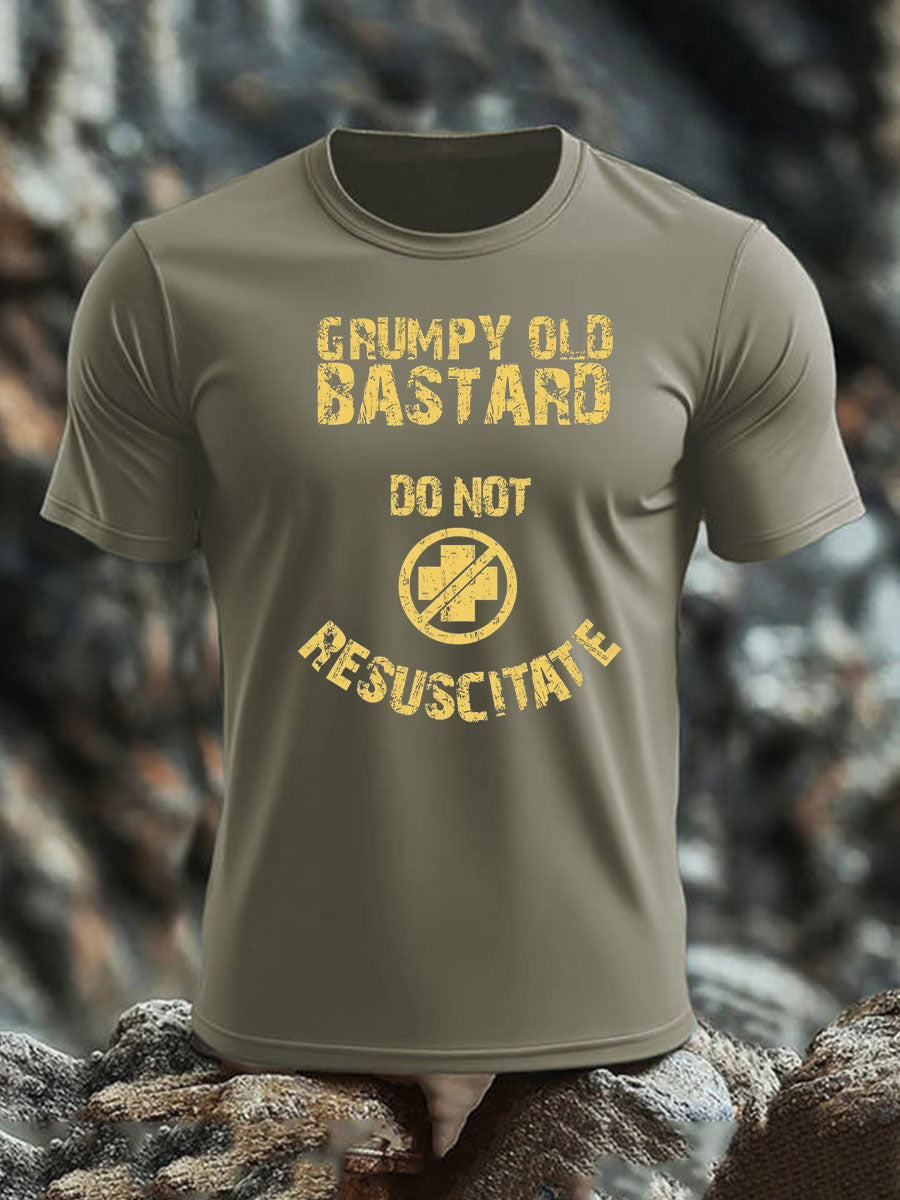 Men's British Veteran imitation cotton short-sleeved T-shirt