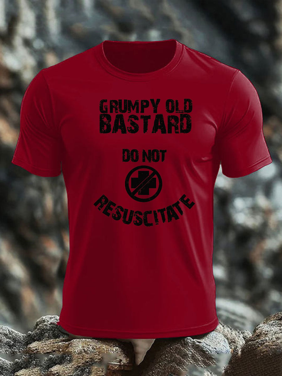 Men's British Veteran imitation cotton short-sleeved T-shirt