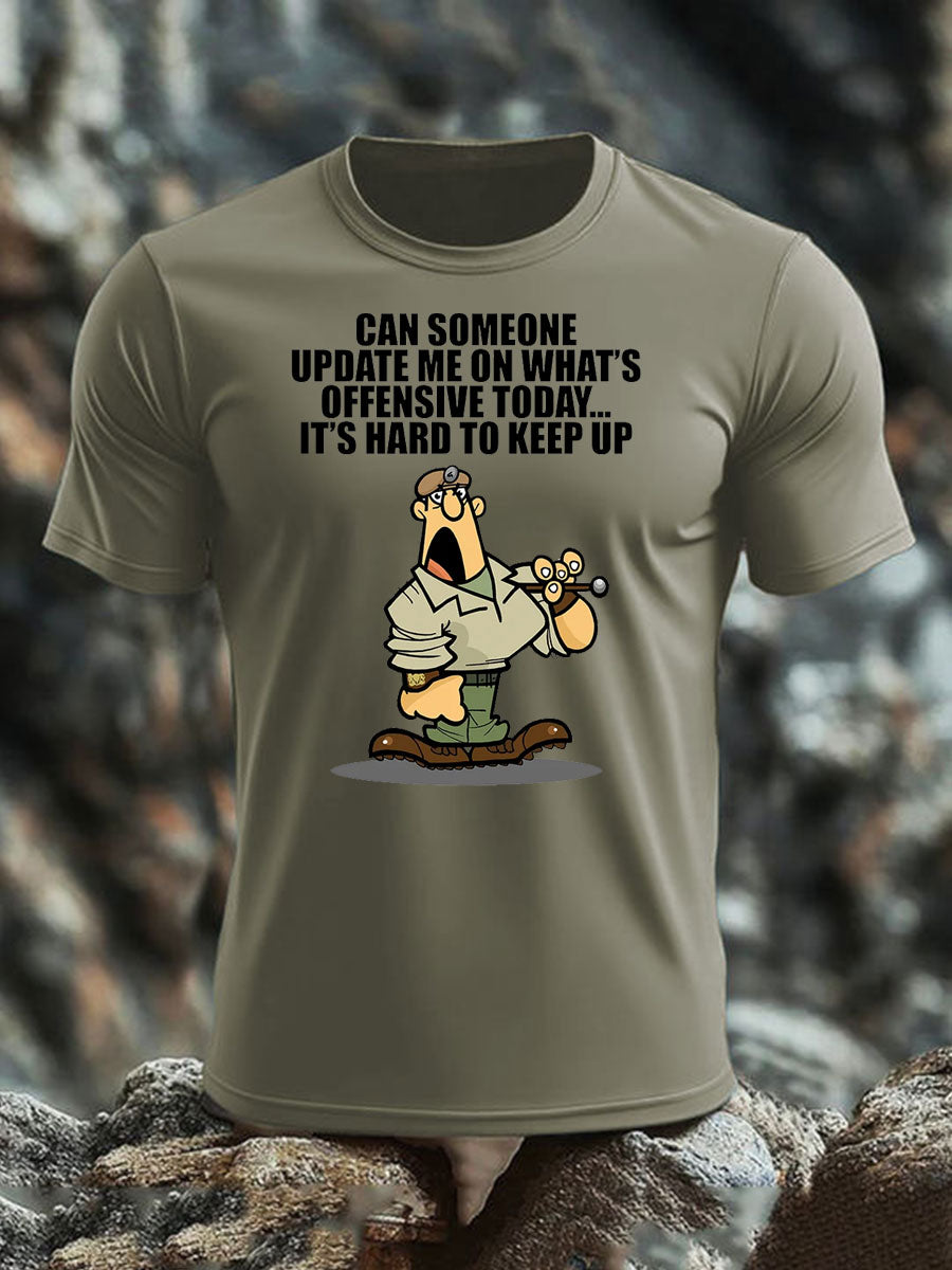 Men's British Veteran imitation cotton short-sleeved T-shirt