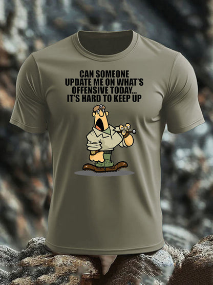 Men's British Veteran imitation cotton short-sleeved T-shirt