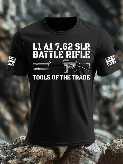 Men's British Veteran imitation cotton short-sleeved T-shirt