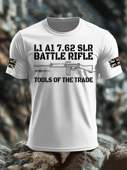 Men's British Veteran imitation cotton short-sleeved T-shirt