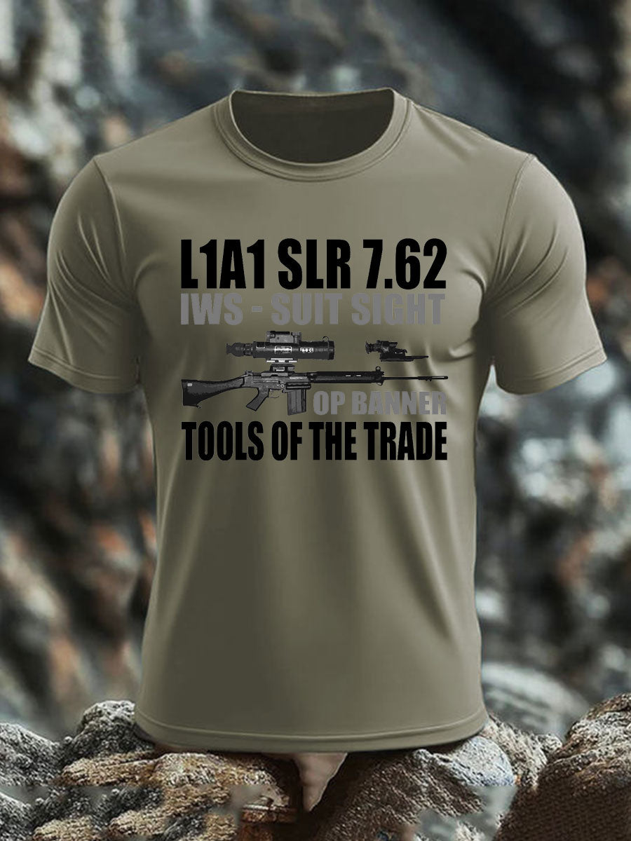 Men's British Veteran imitation cotton short-sleeved T-shirt