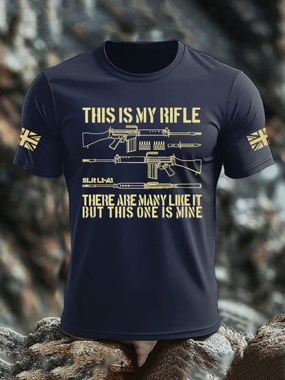 Men's British Veteran imitation cotton short-sleeved T-shirt