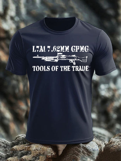 Men's British Veteran imitation cotton short-sleeved T-shirt