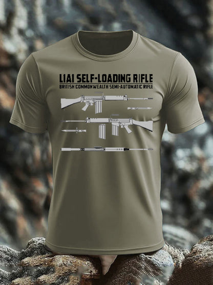 Men's British Veteran imitation cotton short-sleeved T-shirt