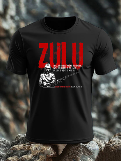 Men's British Veteran imitation cotton short-sleeved T-shirt