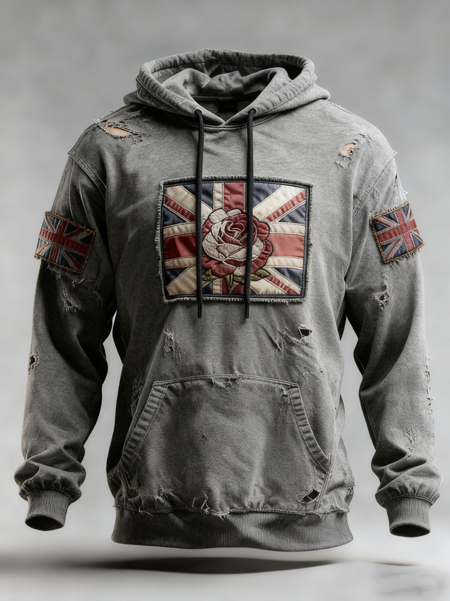 Women's British Rose Printed hoodie