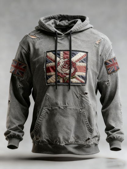 Women's British Rose Printed hoodie