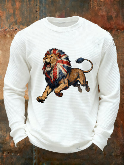 Men's Vintage British Lion Waffle Top