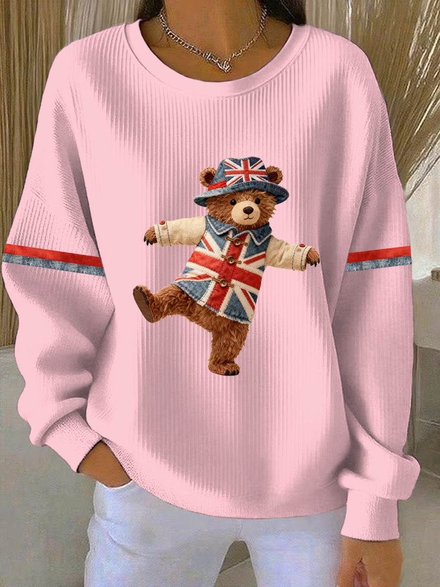 Women's British style  Print Casual Sweatshirt