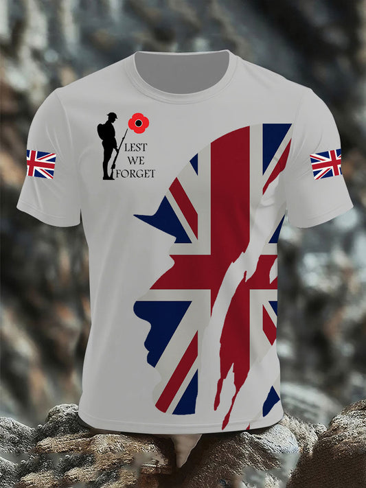 Men's Remembrance Day Lest We Forget Short Sleeves T-shirt