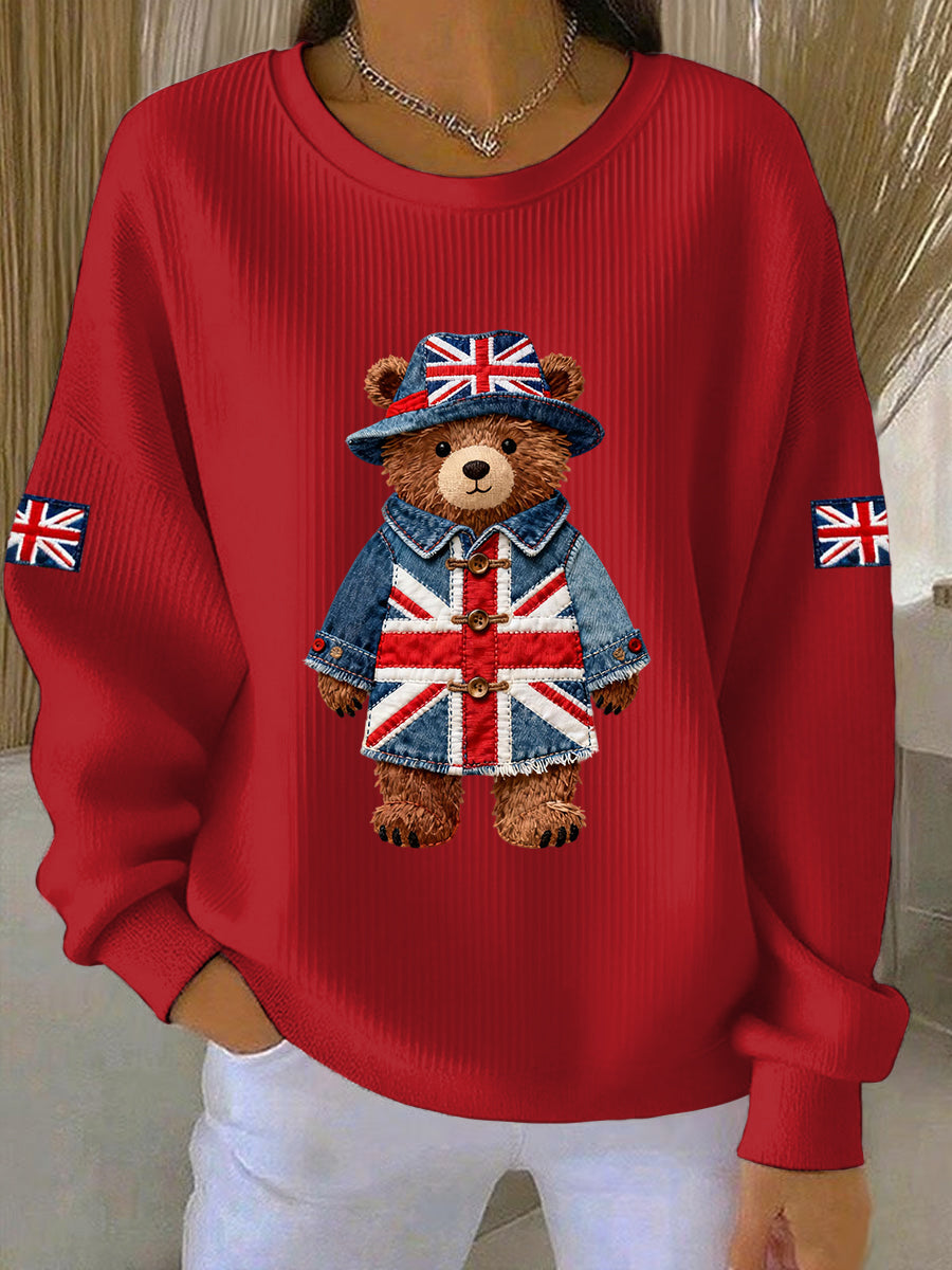 Women's British style  Print Casual Sweatshirt