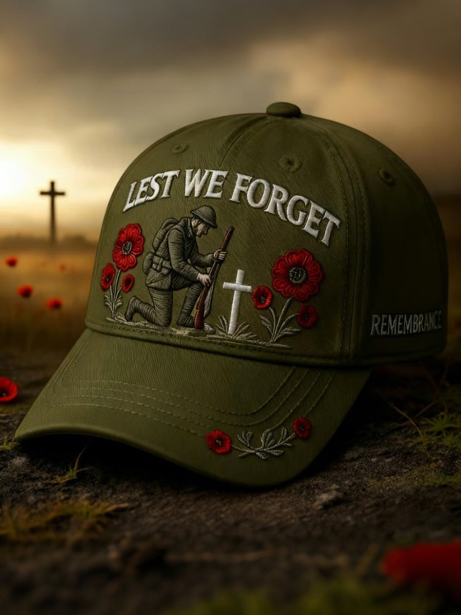 Remembrance Day Lest We Forget Cap
