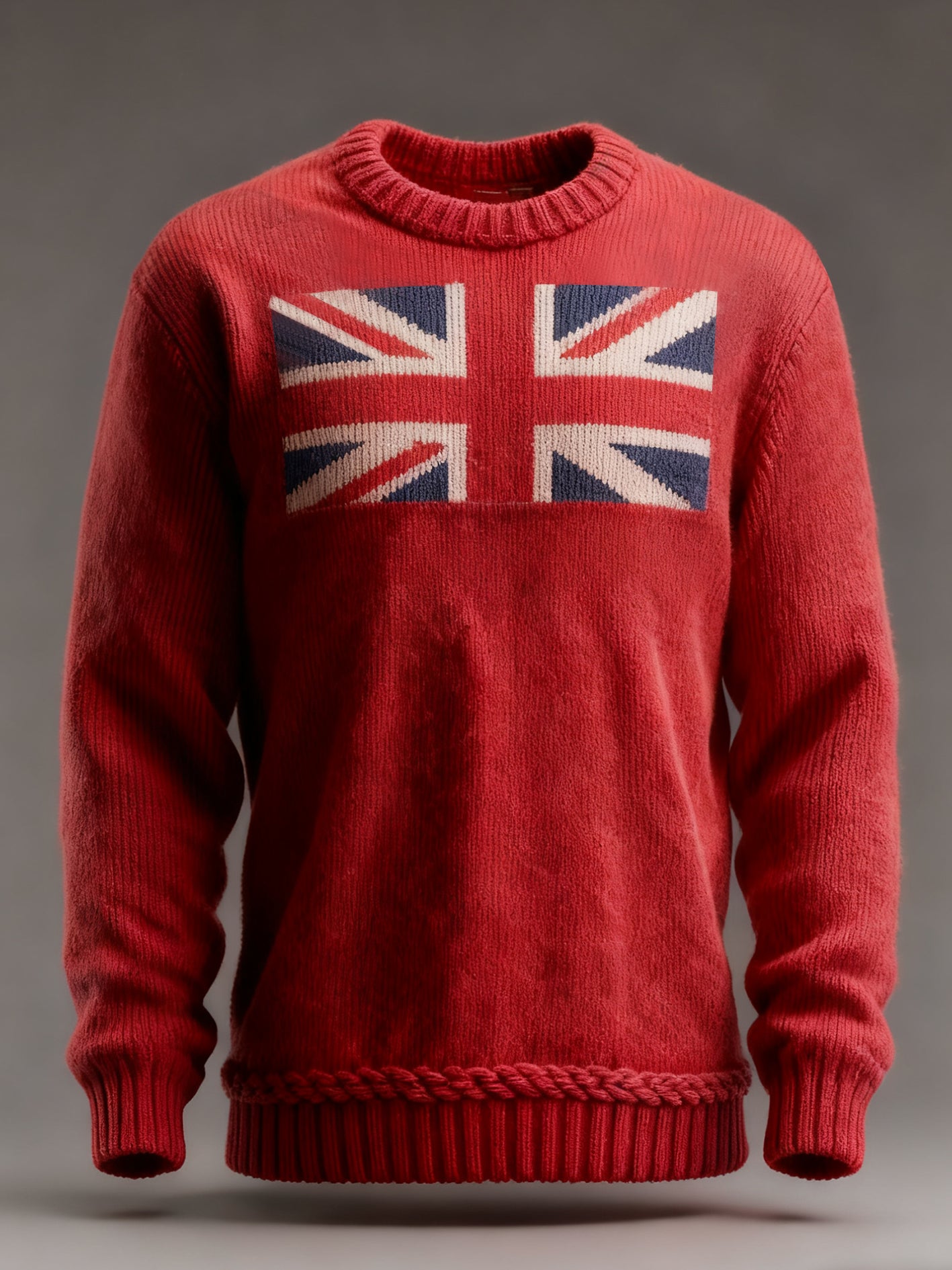 Men's British Flag Printed Casual imitation sweater