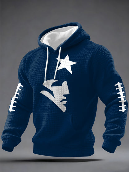 Męskie kibice Gameday Casual Bluza z kapturem w kratkę