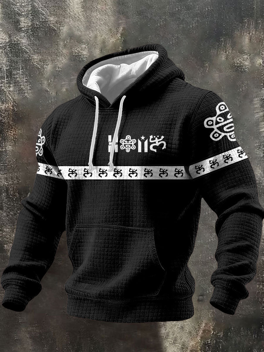 Męska bluza z kapturem Taino Art Proud z nadrukiem