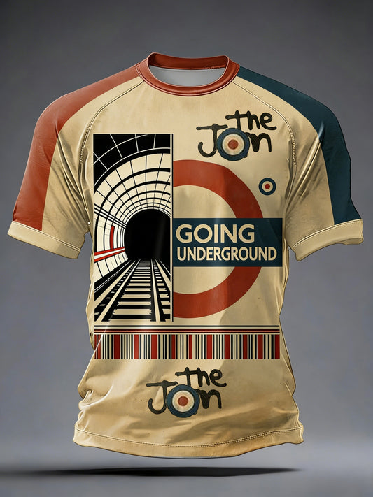 Męska retro punkowa muzyka Modfather Paul Weller z nadrukiem T-Shirt