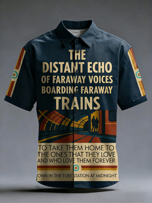 Męska retro muzyka punkowa Modfather Paul Weller Koszula z krótkim rękawem