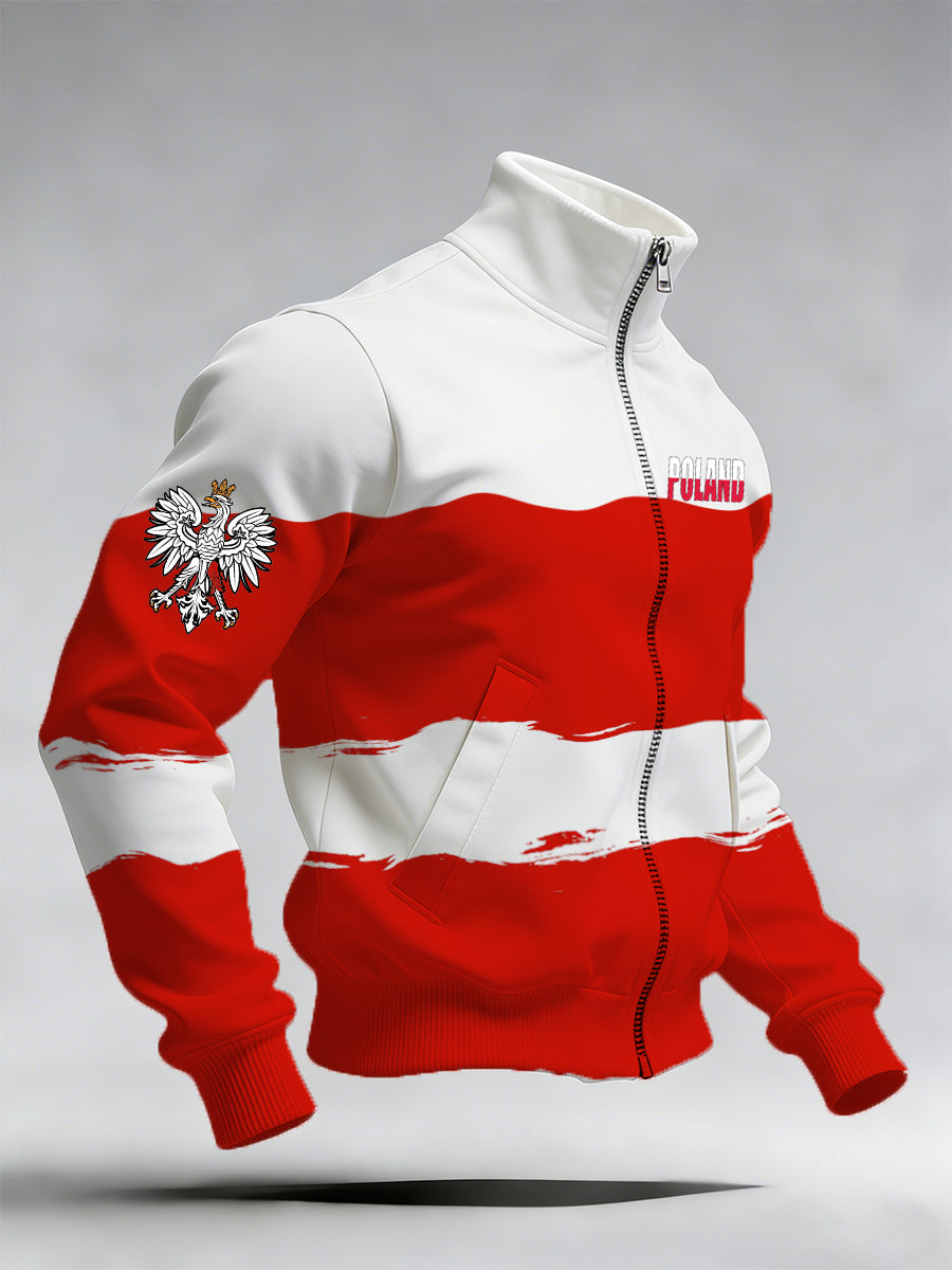 Męska kurtka z nadrukiem inspirowana polami