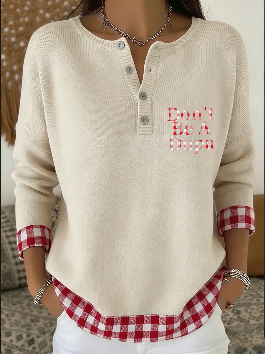 Damski sweter z nadrukiem flagi polskiej