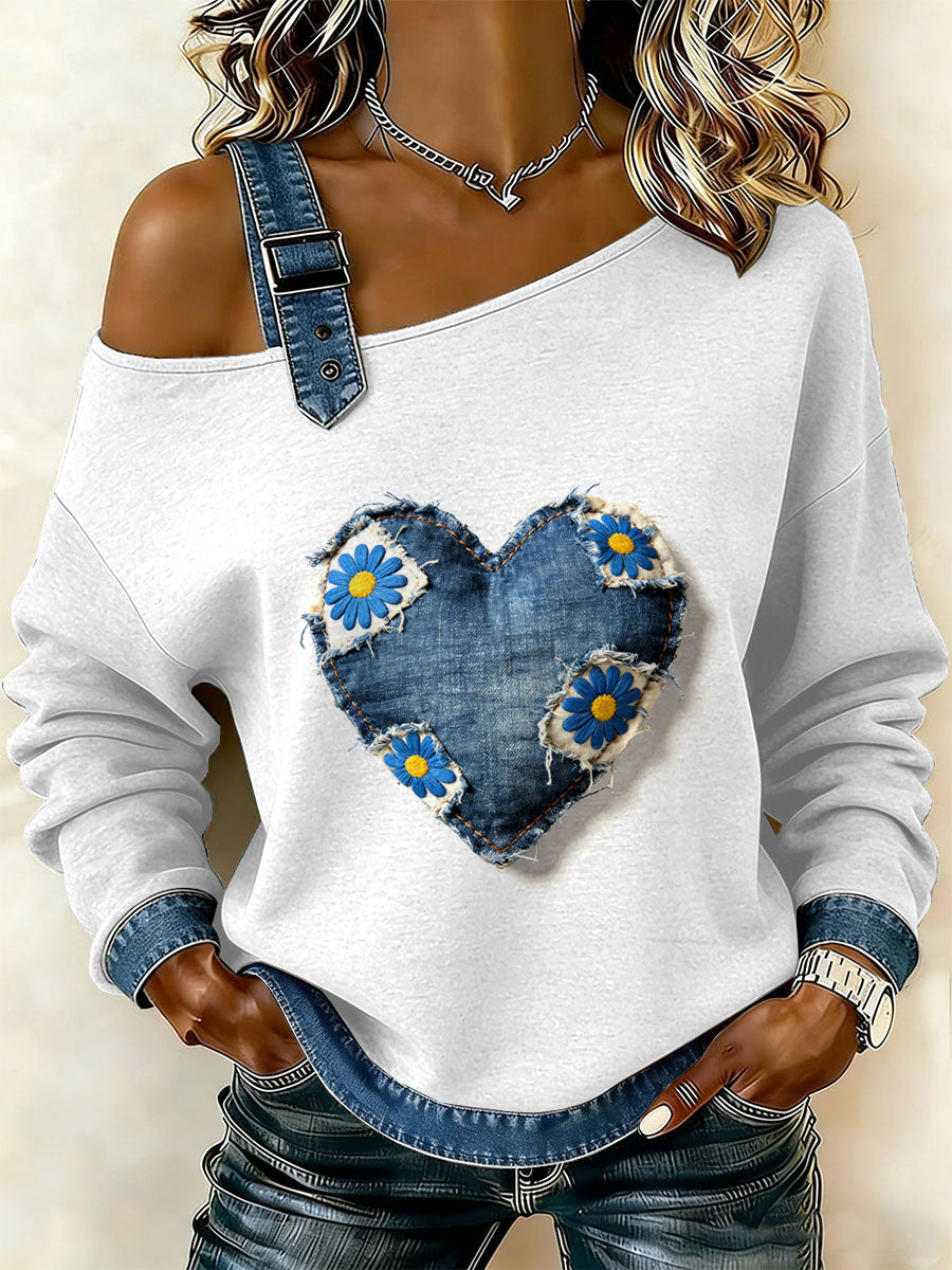 Damska bluza z motywem patchworku w stylu vintage