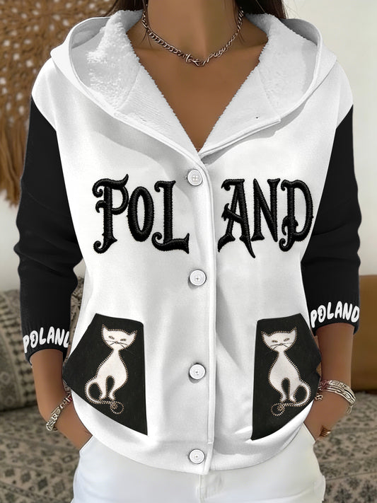 Damska kurtka bluza z nadrukiem patchworku