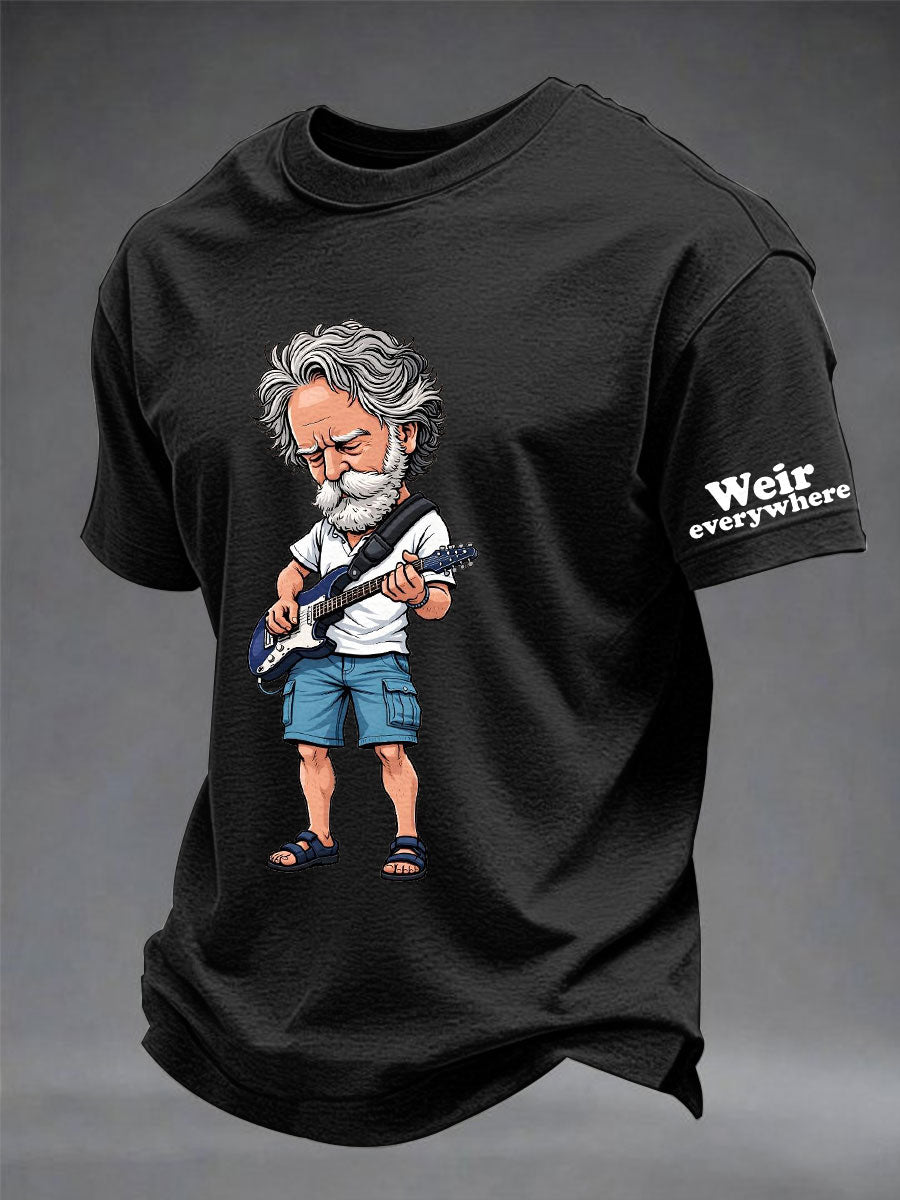 Męska koszulka z krótkim rękawem RIP Bob Weir Weir Everywhere