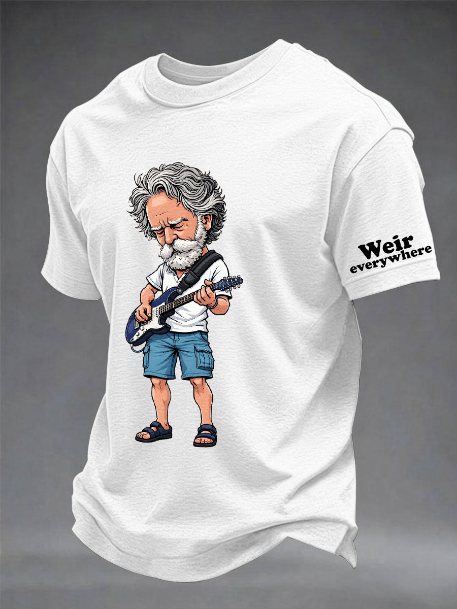 Męska koszulka z krótkim rękawem RIP Bob Weir Weir Everywhere