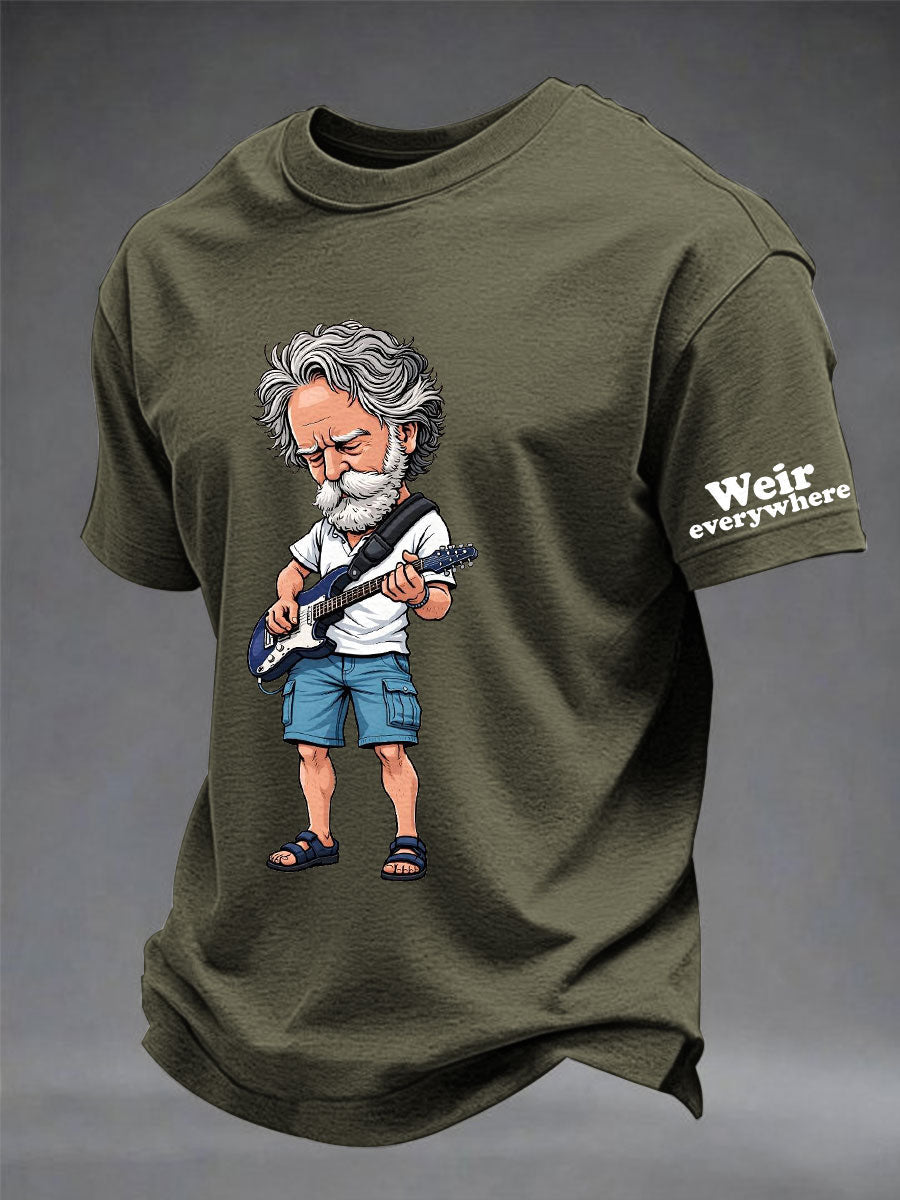 Męska koszulka z krótkim rękawem RIP Bob Weir Weir Everywhere