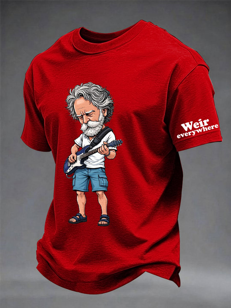 Męska koszulka z krótkim rękawem RIP Bob Weir Weir Everywhere