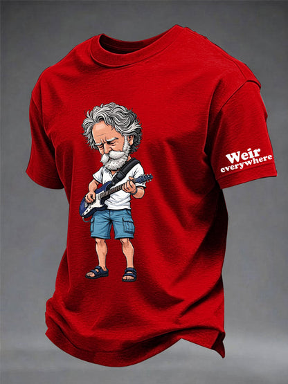 Męska koszulka z krótkim rękawem RIP Bob Weir Weir Everywhere