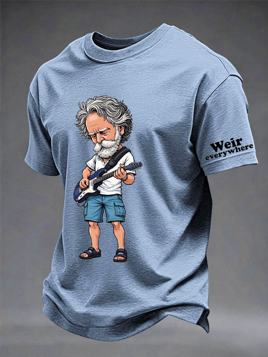 Męska koszulka z krótkim rękawem RIP Bob Weir Weir Everywhere