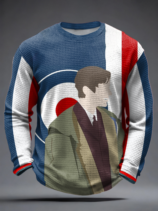 Men's UK Mods Music Lover Waffle Long Sleeve T-Shirt