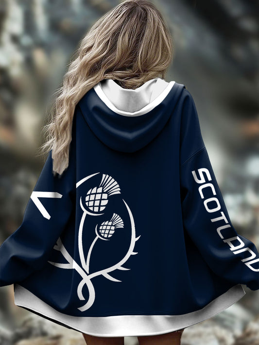 Women's Scotland Rugby Lover Printed Coat