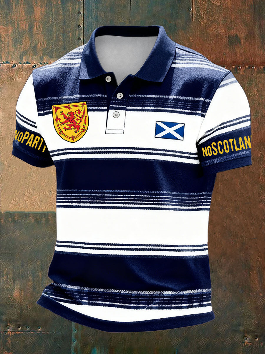 Men's Scotland Football Lover Printed Casual Tops